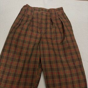 VTG Palmettos Plaid High Waisted Tapered Pants Size 11 90s Academia
